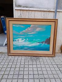 quadro firmato d'epoca olio su tela
