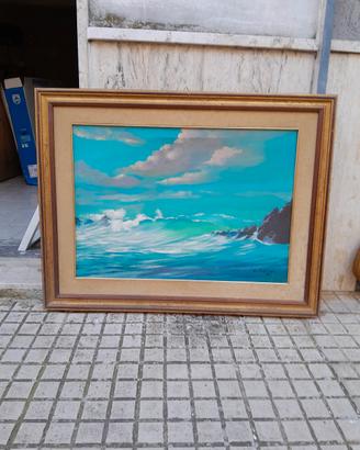 quadro firmato d'epoca olio su tela