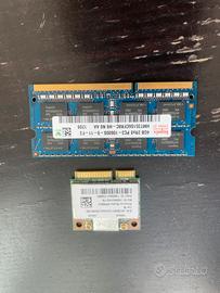 Memoria ram laptop + modulo wifi