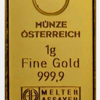 RARO- Kinebar Lingotto oro 999/1000 Austria 