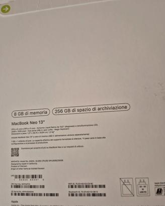 MacBook neo 13" Nuovo