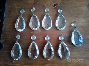 Gocce vetro ricambio lampadari vintage