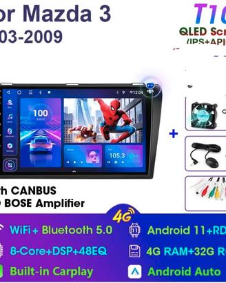CAR TABLET ANDROID 11 MAZDA3 2004-2009