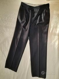 Pantalone 100% lana, sartoriale, blu.