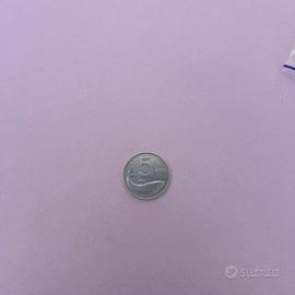 5 LIRE DELFINO 1956