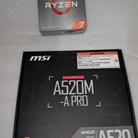 Kit Nuovo Scheda madre A520 e Cpu Ryzen 7 5700