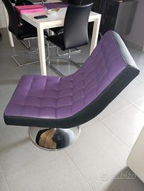 poltrona sedia girevole in pelle 