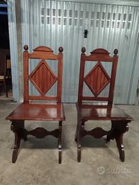 Coppia sedie vero legno 