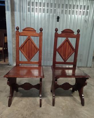 Coppia sedie vero legno 