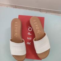 Ciabatte REPO donna n.39 in vera pelle – NUOVE 