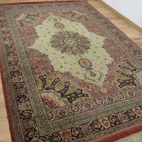 Grande tappeto stile persiano in lana con disegni
