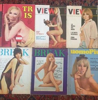 Lotto 10 riviste erotiche vintage anni '60