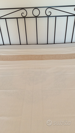 Lenzuolo matrimoniale misto lino e bordo filet