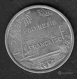 Polinesia Francese - moneta circolata da 2 Franchi