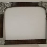 Cornice vintage in legno e alluminio