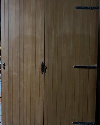 Porta 4 ante in alluminio verniciato legno