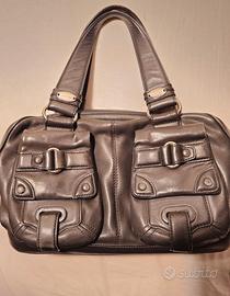 Borsa nera in vera pelle Cromia