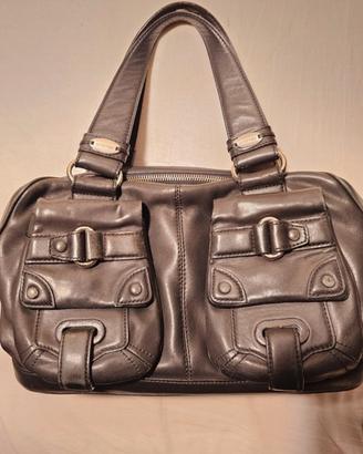 Borsa nera in vera pelle Cromia