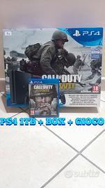PS4 1TB+ SCATOLA CALL PF DUTY WWII+ GIOCO