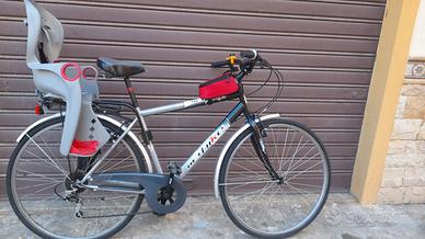 bicicletta da passeggio con seggiolino 