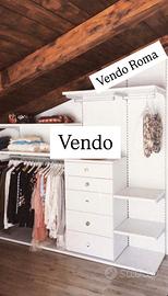 Guardaroba vetrina armadio moderno bianco