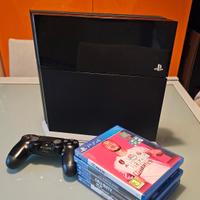PS4 CONSOLE 500 GB + Controller + 4 Giochi 