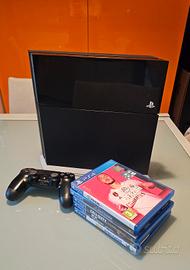 PS4 CONSOLE 500 GB + Controller + 4 Giochi 