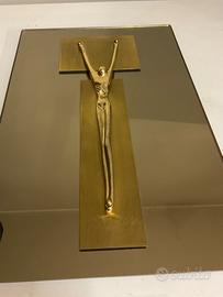 Crocifisso ottone e specchio