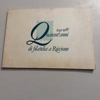 Libro Quarant’anni di filatelia a Riccione