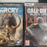 FarCry Primal e Call Of Duty Black Ops III per PC