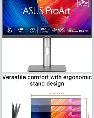 ASUS ProArt PA27JCV Display 27", 5K Ultra HD 