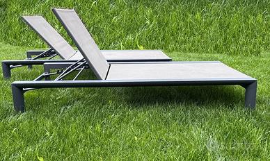 coppia lettini prendisole in alluminio