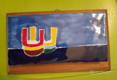 Maurilio Catalano mattonella  smaltata