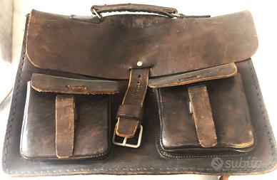 BORSA DI COSTRUZIONE ARTIGIANALE IN CUOIO