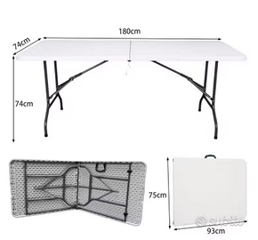 Tavola pieghevole per esterno interni robusta