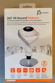 Webcam 360° All Around J5c, White 30 fps 1080p - Audio/Video In ...