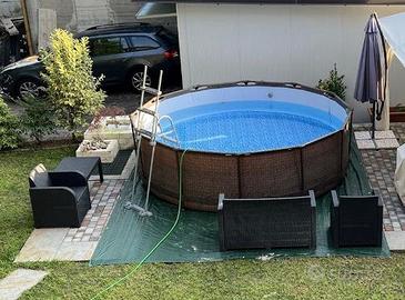 Piscina BESTWAY Steel Pro marrone H 1 x ⌀ 3.66 m