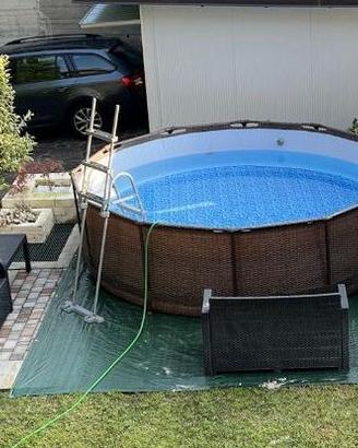 Piscina BESTWAY Steel Pro marrone H 1 x ⌀ 3.66 m