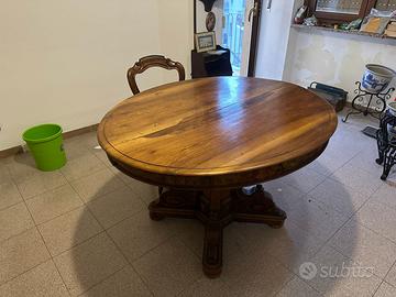Tavolo Rotondo in Noce Allungabile primi 900’