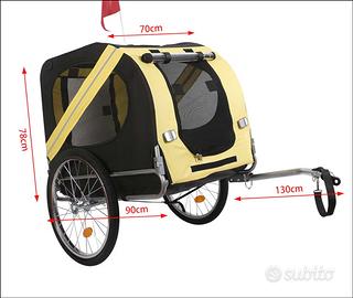 rimorchio bici per cani
