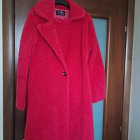 cappottino/pelliccia ecologica color rosa fucsia