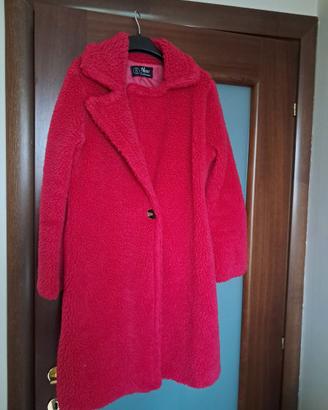 cappottino/pelliccia ecologica color rosa fucsia