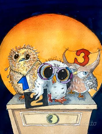 Illustrazione 3 Civette sul Comò