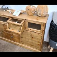 Credenza Legno Massello Stile Montagna Nuova