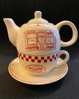Teiera tazza e piattino ceramica