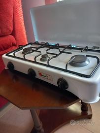 Fornello tre fuochi a gas portatile
