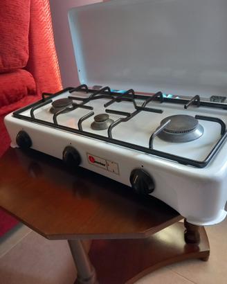 Fornello tre fuochi a gas portatile