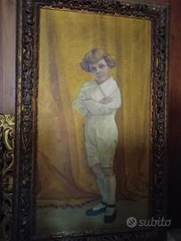 Quadri a olio, anni 20, cornici coeve, intagliate