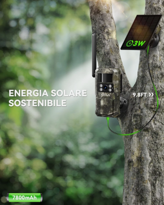 Fototrappola con SIM 4G batteria pannello solare