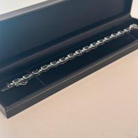 Bracciale in oro bianco con acquamarina e diamanti